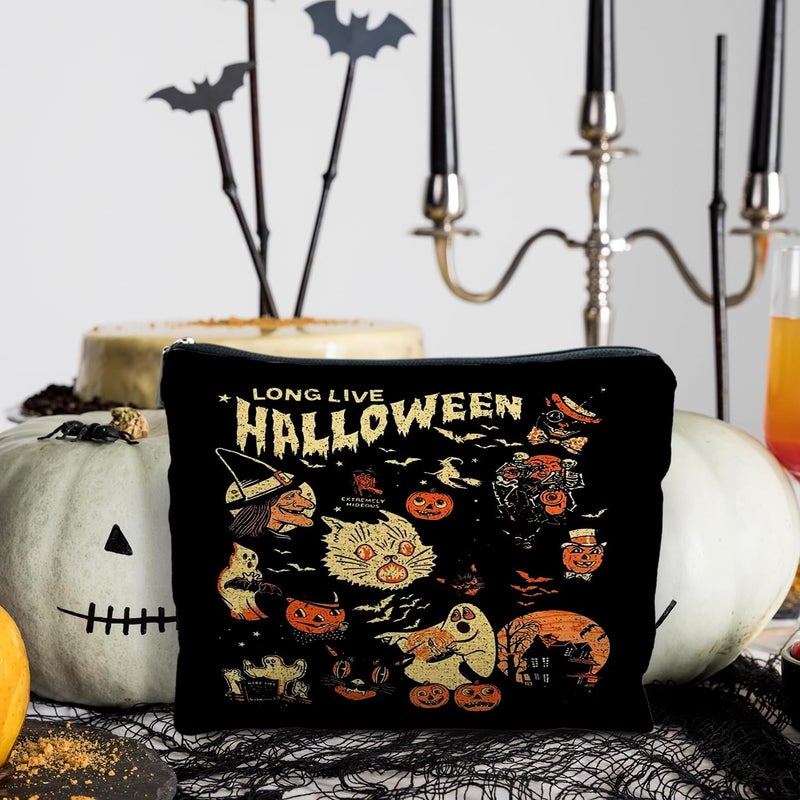 RYYCDOI Halloween Witch Makeup Bag, Halloween Gifts for Women, Witchy Gifts for Women, Witch Stuff, Long Live Halloween Makeup Pouch - Image 3
